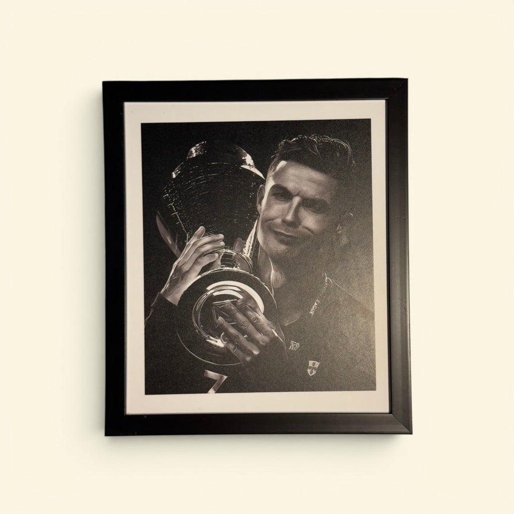 Cristiano Ronaldo (CR7) 9-Piece Wall Frame Collection | Premium Football Wall Art & Room Decor for Fans